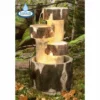 H75cm 3-Tier Log Cascading Water Feature with Lights | Indoor/Outdoor Use by Ambienté