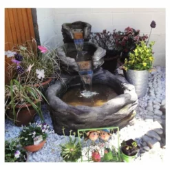 H63cm Cascading Stone River Water Feature with Lights | Indoor/Outdoor Use by Ambienté 16 H63cm Cascading Stone River Water Feature with Lights | Indoor/Outdoor Use by Ambienté -Polyresin Water Features Sales Shop WF3919 add image 6 8c30