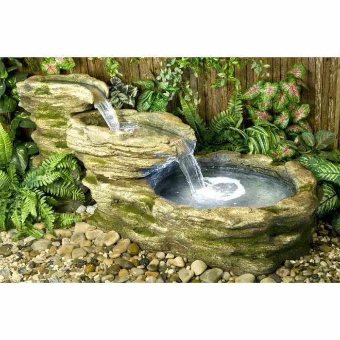 H63cm Cascading Stone River Water Feature with Lights | Indoor/Outdoor Use by Ambienté 2 H63cm Cascading Stone River Water Feature with Lights | Indoor/Outdoor Use by Ambienté - Image 2