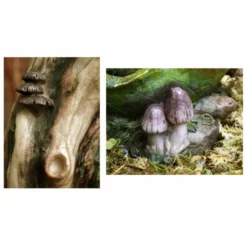 H36cm Two Gnomes on Leaves Water Feature with Lights | Indoor/Outdoor Use - by Ambienté -Polyresin Water Features Sales Shop WF3921 add image 2 f11d