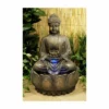 H57cm Blossoming Buddha Water Feature with Lights | Indoor/Outdoor Use by Ambienté