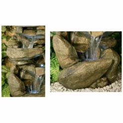 H100cm Thornton Hops 3-Tier Water Feature with Lights by Ambienté -Polyresin Water Features Sales Shop WF3925 add image 3 8f8a
