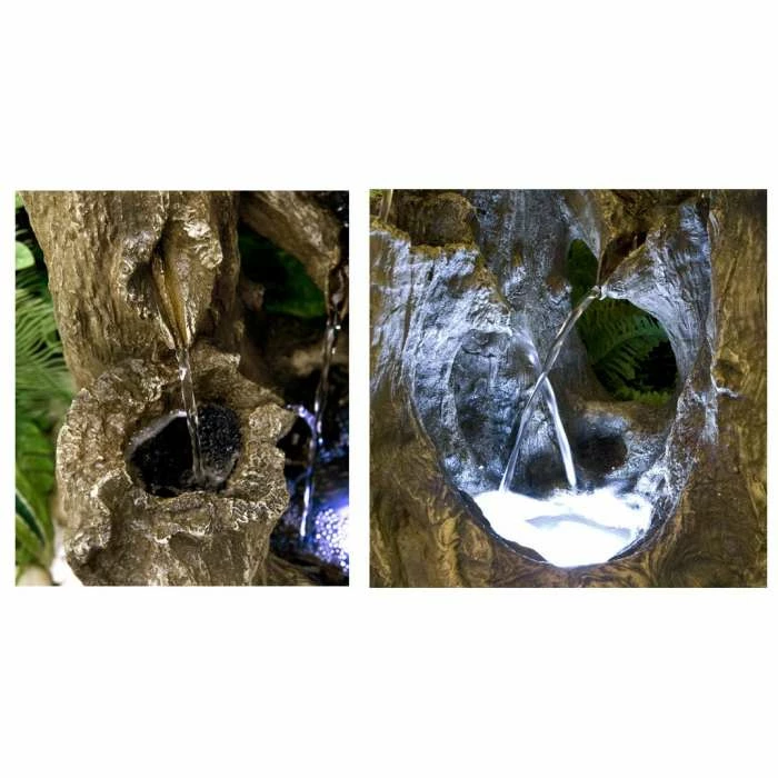 H55cm Logger Falls Water Feature with Lights | Indoor/Outdoor Use by Ambienté 4 H55cm Logger Falls Water Feature with Lights | Indoor/Outdoor Use by Ambienté - Image 4