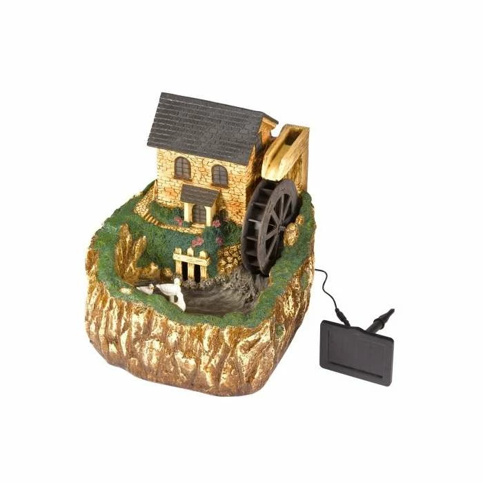 H51cm Water Mill Solar Powered Resin Water Feature 3 H51cm Water Mill Solar Powered Resin Water Feature - Image 3