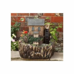 H51cm Water Mill Solar Powered Resin Water Feature