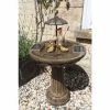 H84cm Duck Family & Umbrella Solar Water Feature