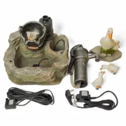 H56cm Duck Family at Old Tap Water Feature with Lights by Ambienté 14 H56cm Duck Family at Old Tap Water Feature with Lights by Ambienté -Polyresin Water Features Sales Shop WF4186 add image 4 46b4