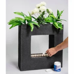 H56cm Rain Effect Water Feature with Planter | Indoor/Outdoor Use by Ambienté -Polyresin Water Features Sales Shop WF4215 add image 6 cdf5