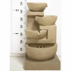 H72cm Kendal 4-Tier Cascading Solar Water Feature with Lights by Solaray -Polyresin Water Features Sales Shop WF4223 add image 5 337e