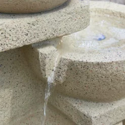 H72cm Kendal 4-Tier Cascading Solar Water Feature with Lights by Solaray -Polyresin Water Features Sales Shop WF4223 add image 7 5808