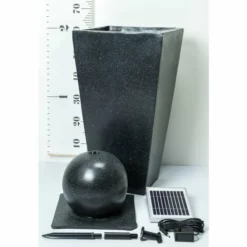 H82cm Manila Solar Sphere Water Feature with Lights by Solaray -Polyresin Water Features Sales Shop WF4225 add image 6 a316