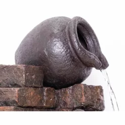 H120cm York 3-Tier Cascading Jars Water Feature & Planter with Lights by Ambienté -Polyresin Water Features Sales Shop WF4227 add image 4 1847