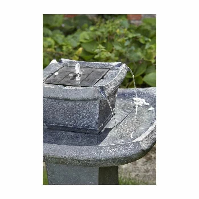 H72cm Pagoda Solar Water Fountain & Bird Bath 2 H72cm Pagoda Solar Water Fountain & Bird Bath - Image 2