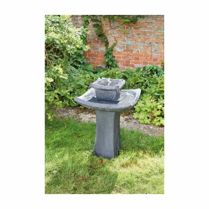 H72cm Pagoda Solar Water Fountain & Bird Bath 3 H72cm Pagoda Solar Water Fountain & Bird Bath - Image 3