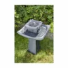 H72cm Pagoda Solar Water Fountain & Bird Bath