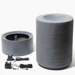 H85cm Siena Column Rippling Effect Water Feature with Lights - By Ambienté 13 H85cm Siena Column Rippling Effect Water Feature with Lights - By Ambienté -Polyresin Water Features Sales Shop WF4251 add image 5 1039