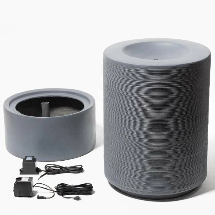 H85cm Siena Column Rippling Effect Water Feature with Lights - By Ambienté 7 H85cm Siena Column Rippling Effect Water Feature with Lights - By Ambienté - Image 7