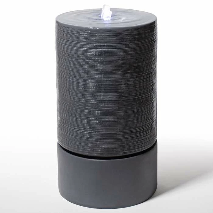 H85cm Siena Column Rippling Effect Water Feature with Lights - By Ambienté 2 H85cm Siena Column Rippling Effect Water Feature with Lights - By Ambienté - Image 2