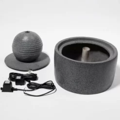 H41cm Padova Polyresin Sphere Water Feature with Lights -Polyresin Water Features Sales Shop WF4252 add image 3 74f0