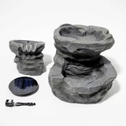 H48cm Dornie Solar Powered Pouring Water Feature with Planter - By Solaray -Polyresin Water Features Sales Shop WF4253 add image 3 c23d