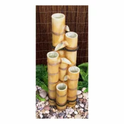 H88cm Ginko 5-Tier Bamboo Water Feature by Ambienté -Polyresin Water Features Sales Shop WF5169 add image 1 d625