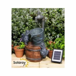 H72cm Buckets and Tap Solar Water Feature by Solaray