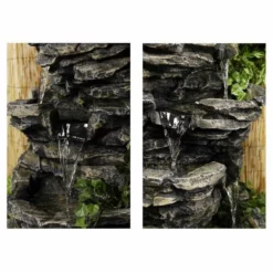 H147cm 8-Tier Rock Cascade Water Feature with Lights | Indoor/Outdoor Use by Ambienté -Polyresin Water Features Sales Shop WF5664 add image 3 8a20