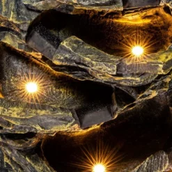 H147cm 8-Tier Rock Cascade Water Feature with Lights | Indoor/Outdoor Use by Ambienté -Polyresin Water Features Sales Shop WF5664 add image 5 943d