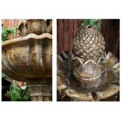 H100cm Zuvan 2-Tier Water Fountain by Ambienté -Polyresin Water Features Sales Shop WF6006 add image 1 3502