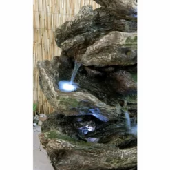 H103cm Rocky River Cascading Water Feature with Lights | Indoor/Outdoor Use by Ambienté -Polyresin Water Features Sales Shop WF6031 add image 1 3cf3