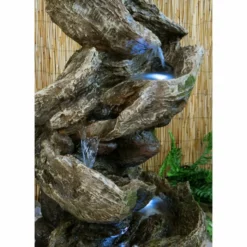 H103cm Rocky River Cascading Water Feature with Lights | Indoor/Outdoor Use by Ambienté -Polyresin Water Features Sales Shop WF6031 add image 2 219e