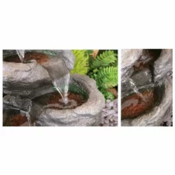 H56cm Sanke Steps 5-Tier Cascading Water Feature with Lights by Ambienté -Polyresin Water Features Sales Shop WF7079 add image 2 6bcb