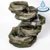 H56cm Sanke Steps 5-Tier Cascading Water Feature with Lights by Ambienté