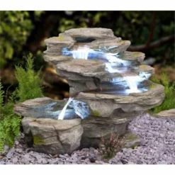 H65cm Ogen River Leap 4-Tier Cascading Water Feature with Lights | Indoor/Outdoor Use by Ambienté 12 H65cm Ogen River Leap 4-Tier Cascading Water Feature with Lights | Indoor/Outdoor Use by Ambienté -Polyresin Water Features Sales Shop WF7080 add image 3 99bb
