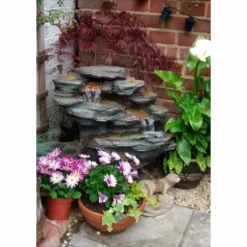 H65cm Ogen River Leap 4-Tier Cascading Water Feature with Lights | Indoor/Outdoor Use by Ambienté 14 H65cm Ogen River Leap 4-Tier Cascading Water Feature with Lights | Indoor/Outdoor Use by Ambienté -Polyresin Water Features Sales Shop WF7080 add image 5 182f