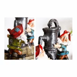 H28cm Garden Helpers Pump & Barrel Water Feature with LED Light by Ambienté -Polyresin Water Features Sales Shop WF7082 add image 2 72a4