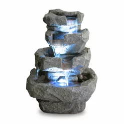 H36cm Shubunkin Spills 4-Tier Cascading Water Feature with Lights by Ambienté -Polyresin Water Features Sales Shop WF7083 add image 3 cae7