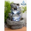 H36cm Shubunkin Spills 4-Tier Cascading Water Feature with Lights by Ambienté