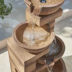 H86cm Kendal 4-Tier Cascade Water Feature with Lights by Ambienté 6 H86cm Kendal 4-Tier Cascade Water Feature with Lights by Ambienté -Polyresin Water Features Sales Shop WF7147 add image 1 ea6e