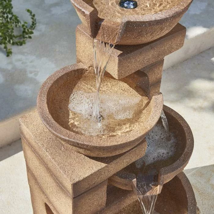 H86cm Kendal 4-Tier Cascade Water Feature with Lights by Ambienté 2 H86cm Kendal 4-Tier Cascade Water Feature with Lights by Ambienté - Image 2