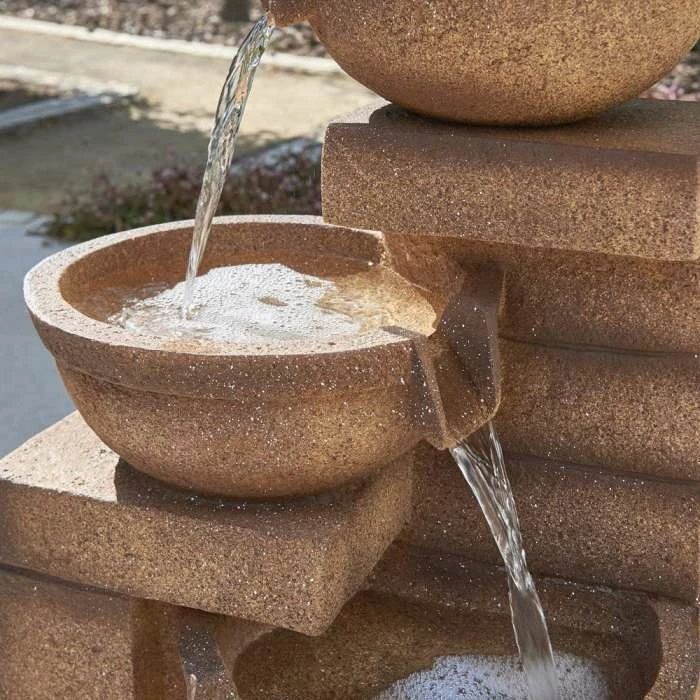 H86cm Kendal 4-Tier Cascade Water Feature with Lights by Ambienté 3 H86cm Kendal 4-Tier Cascade Water Feature with Lights by Ambienté - Image 3