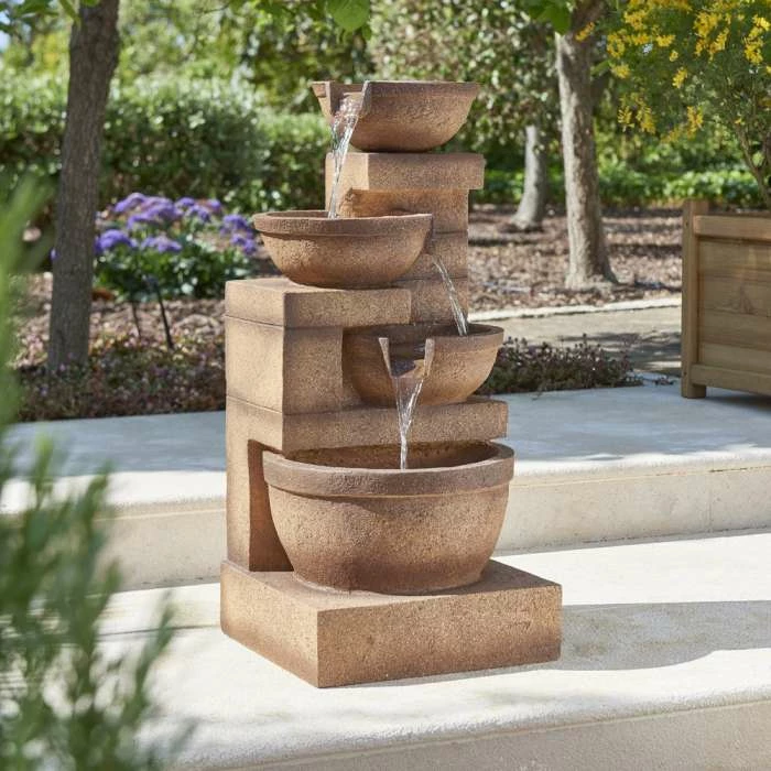 H86cm Kendal 4-Tier Cascade Water Feature with Lights by Ambienté 1 H86cm Kendal 4-Tier Cascade Water Feature with Lights by Ambienté
