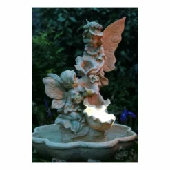 H105cm Fae Falls 4-Tier Cascading Water Feature with Lights by Ambienté -Polyresin Water Features Sales Shop WF7148 add image 5 5eae