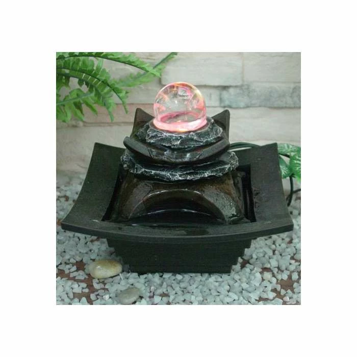 Small Crystal Sphere Water Feature with LED Lights 1 Small Crystal Sphere Water Feature with LED Lights