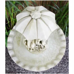 H93cm Rainy Days Ivory Effect Bird Bath Fountain with Lights 13 H93cm Rainy Days Ivory Effect Bird Bath Fountain with Lights -Polyresin Water Features Sales Shop WF8006 add image 4 85ac