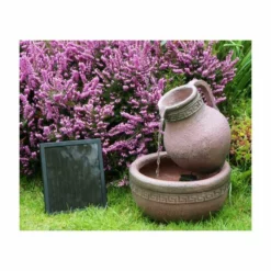 H40cm Jug and Bowl Solar Water Feature with Lights by Solaray 10 H40cm Jug and Bowl Solar Water Feature with Lights by Solaray -Polyresin Water Features Sales Shop WF8007 add image 1 f99b