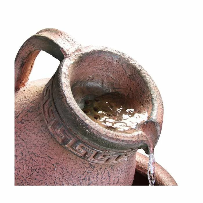 H40cm Jug and Bowl Solar Water Feature with Lights by Solaray 5 H40cm Jug and Bowl Solar Water Feature with Lights by Solaray - Image 5