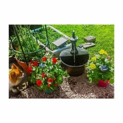 H54cm Tap and Half Barrel Solar Water Feature by Solaray -Polyresin Water Features Sales Shop WF8438A add image 6 5eda