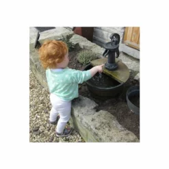 H54cm Tap and Half Barrel Solar Water Feature by Solaray -Polyresin Water Features Sales Shop WF8438A add image 7 d583