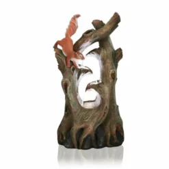 H86cm Squirrel Tree Falls Water Feature with Lights by Ambienté -Polyresin Water Features Sales Shop WF8466 add image 1 ddc3